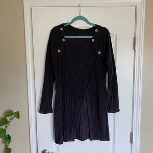 SHEIN Black Sweater w/ Slit